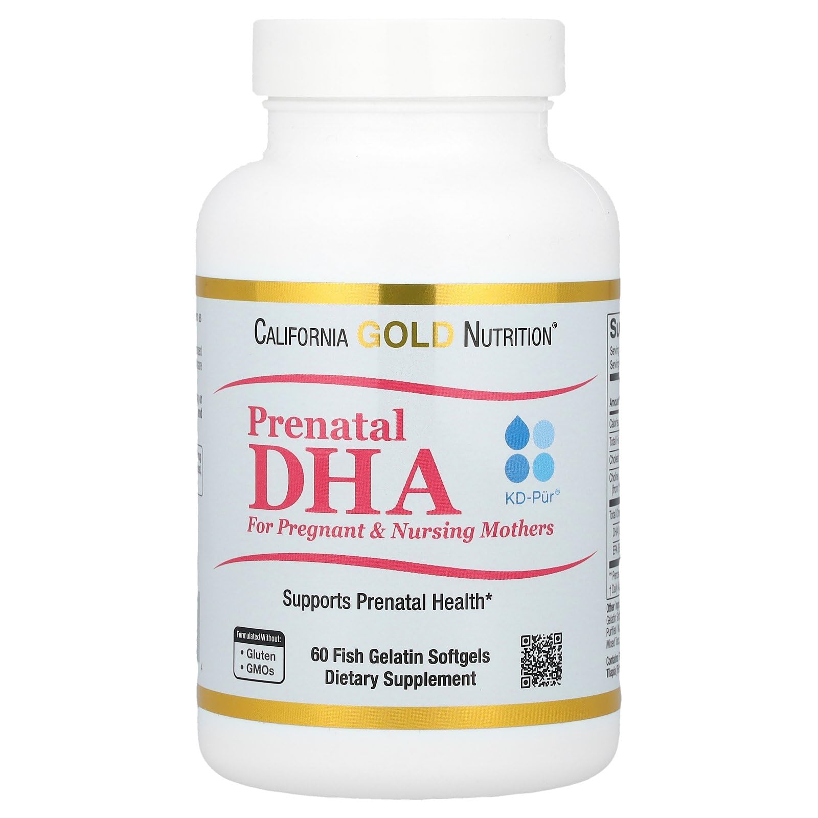 Foto 2 pulgar | Suplemento De Dha Prenatal De 900 Mg De California Gold Nutrition - Venta Internacional.