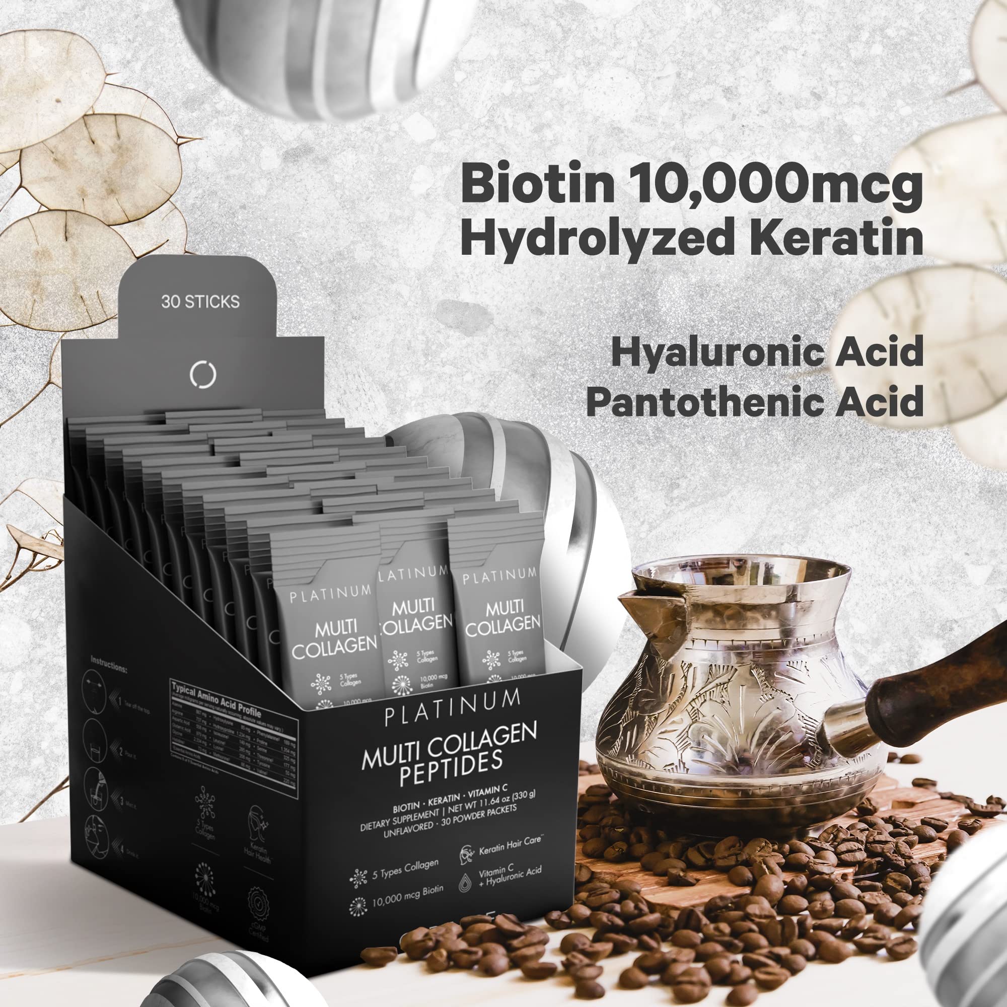 Foto 5 pulgar | Suplemento Codeage Multi Collagen Platinum Biotina De 10,000 Mcg - Venta Internacional.
