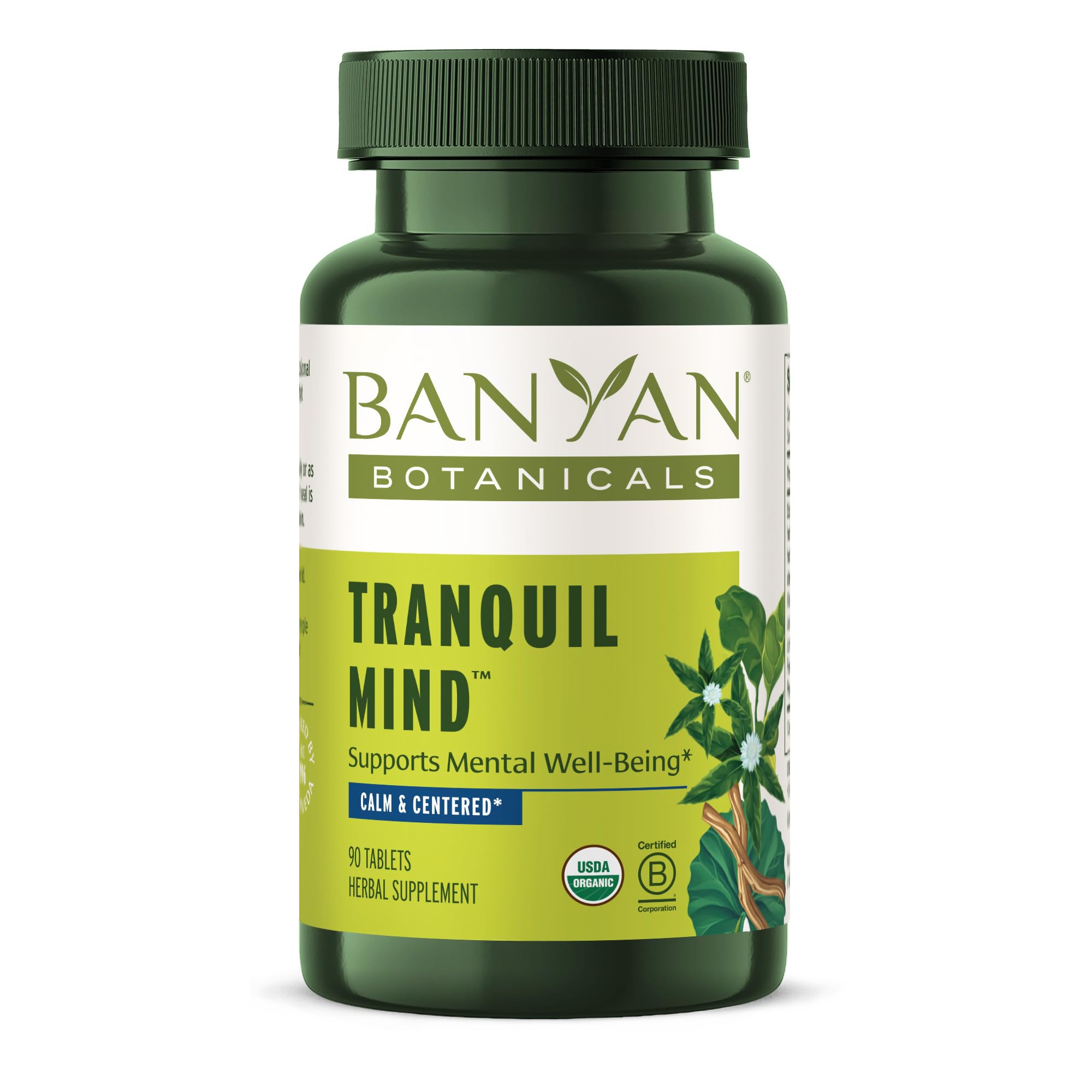 Foto 2 pulgar | Suplemento Banyan Botanicals Tranquil Mind 90 Comprimidos - Venta Internacional.