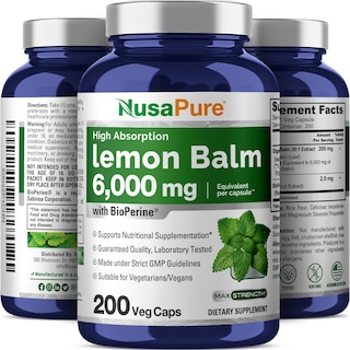 Foto 5 | Suplemento De Bálsamo De Limón Nusapure, 6000 Mg, 200 Cápsulas Veganas - Venta Internacional.