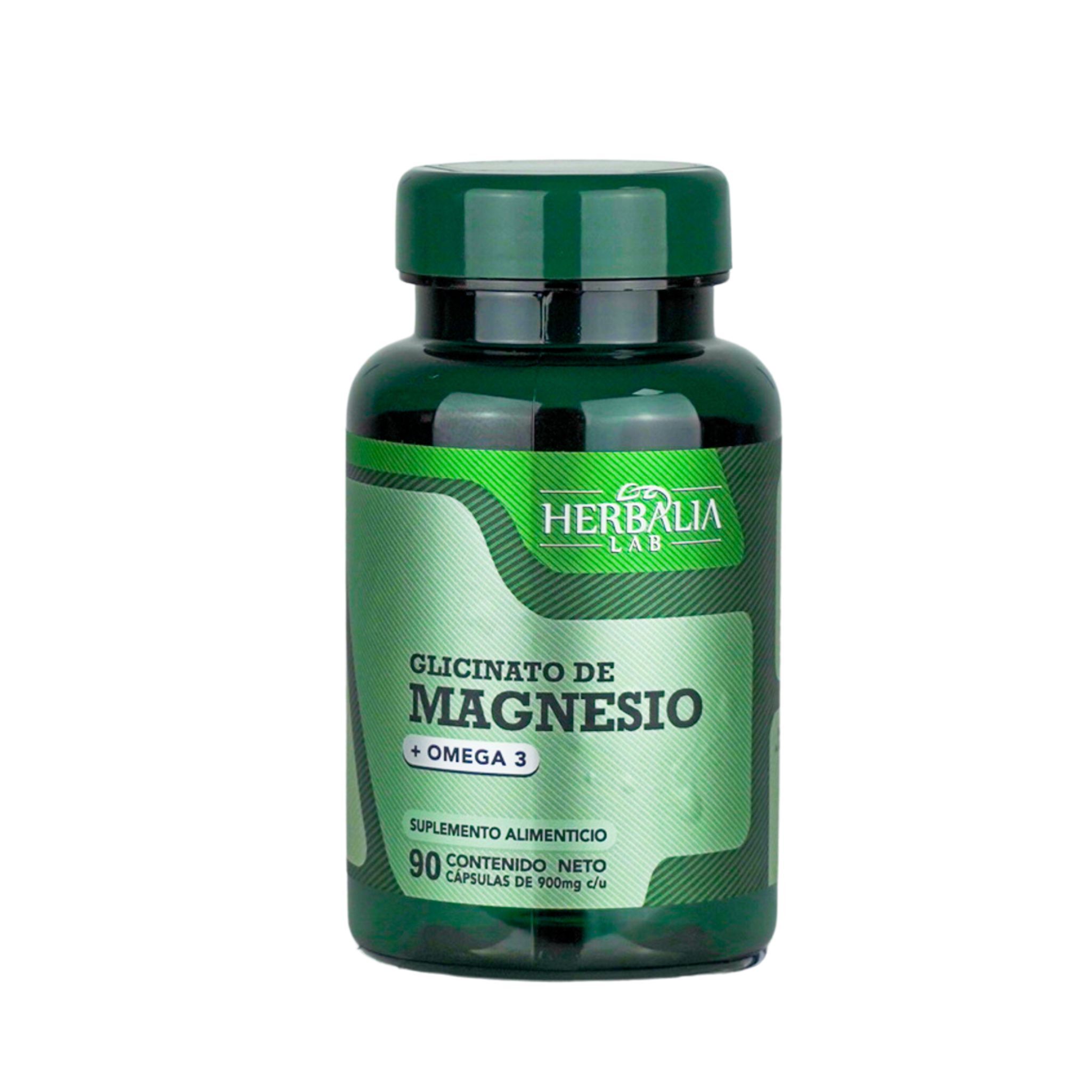 Foto 2 pulgar | Herbalia Lab - Glicinato De Magnesio 400mg - Magnesio Glicinato + Omega 3 - Magnesium Glycinate