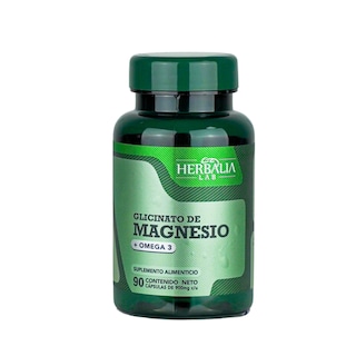 Foto 1 | Herbalia Lab - Glicinato De Magnesio 400mg - Magnesio Glicinato + Omega 3 - Magnesium Glycinate