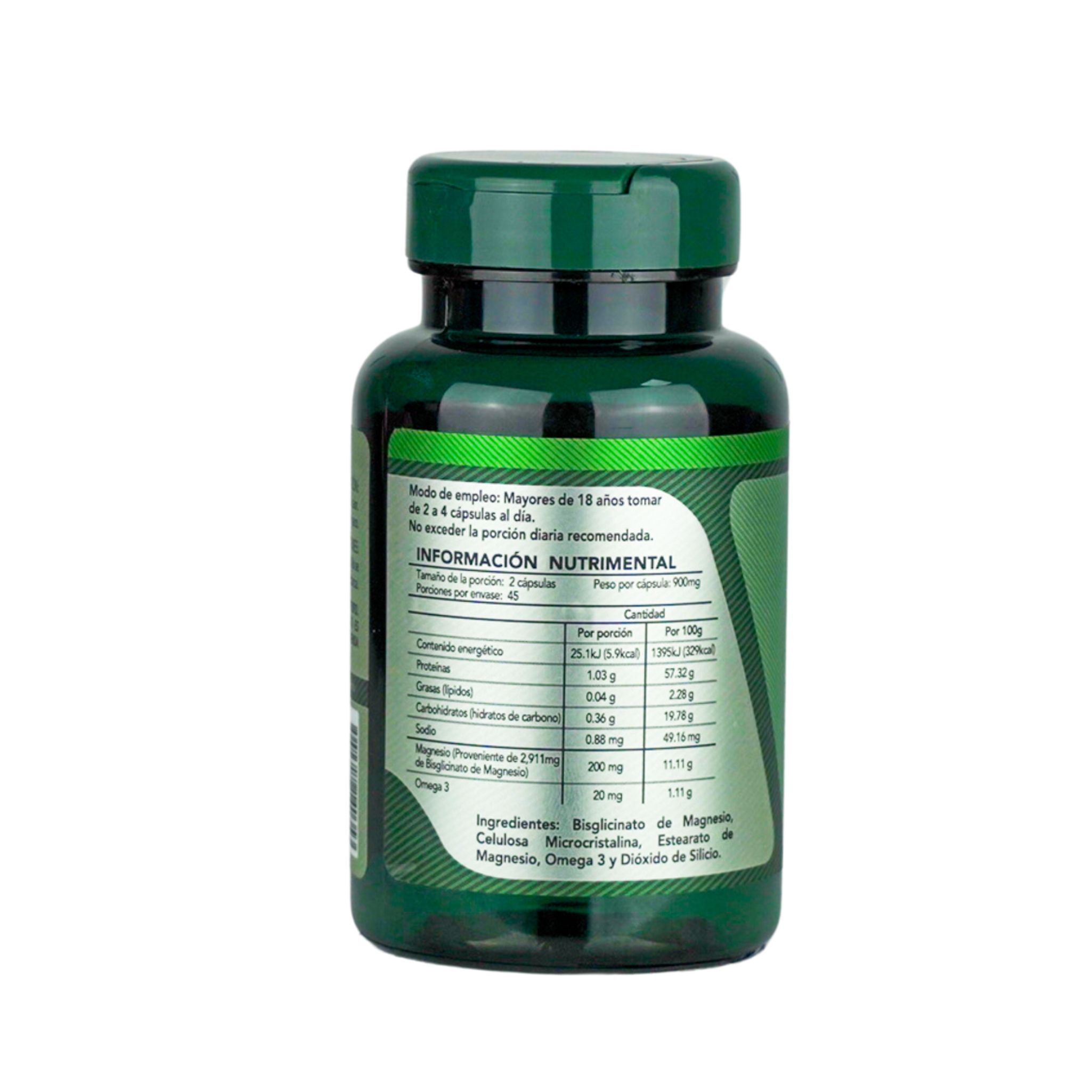 Foto 3 pulgar | Herbalia Lab - Glicinato De Magnesio 400mg - Magnesio Glicinato + Omega 3 - Magnesium Glycinate
