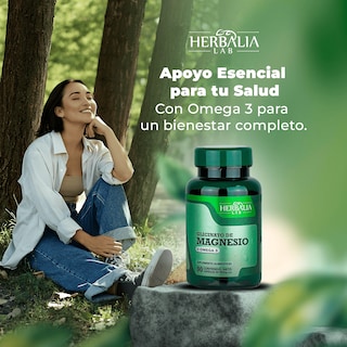 Foto 4 | Suplemento Alimenticio Herbalia Lab Glicinato de Magnesio 400mg Magnesio Glicinato + Omega 3 Magnesium Glycinate
