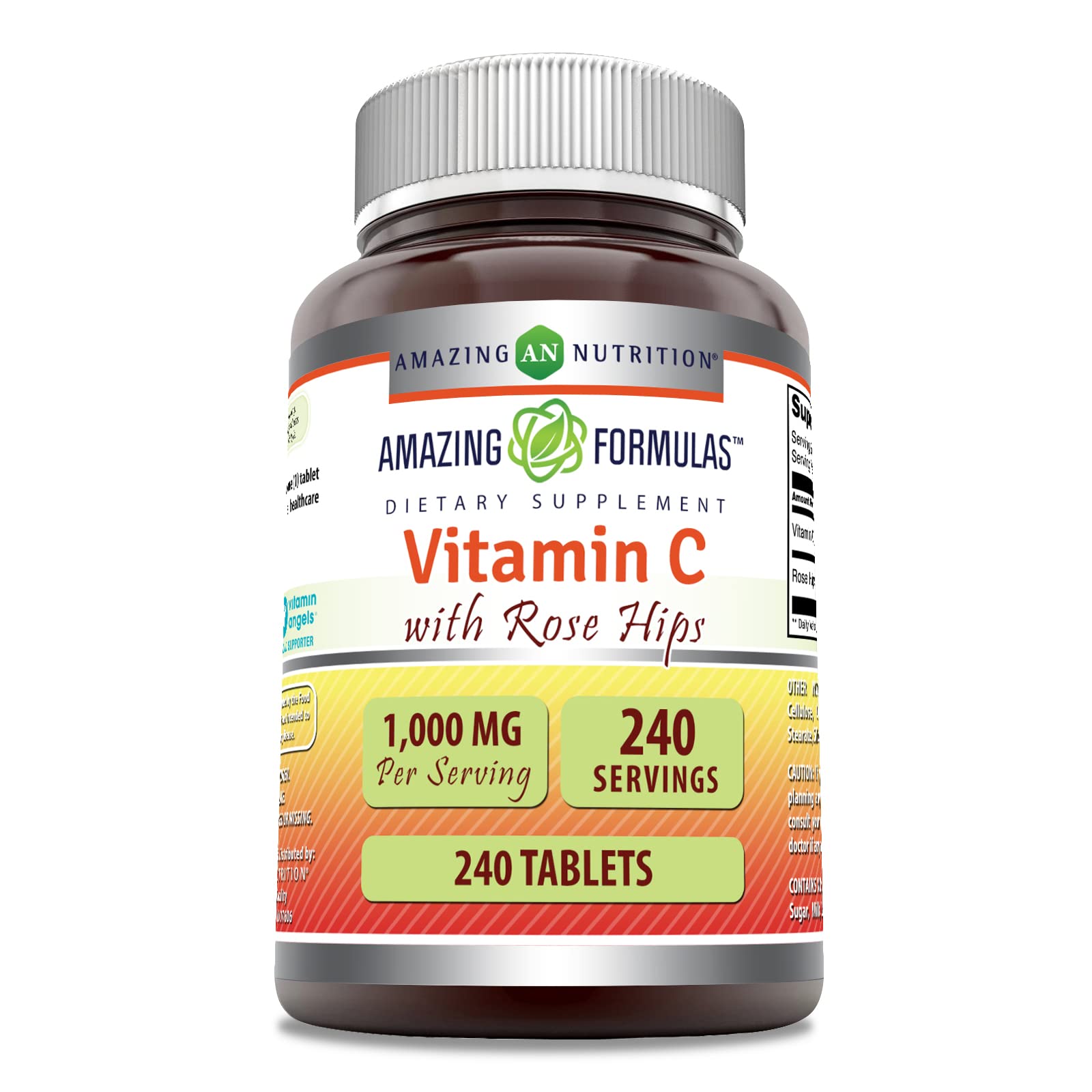 Foto 2 pulgar | Complementa 1000 Mg De Vitamina C De Amazing Formulas Con Escaramujo - Venta Internacional.