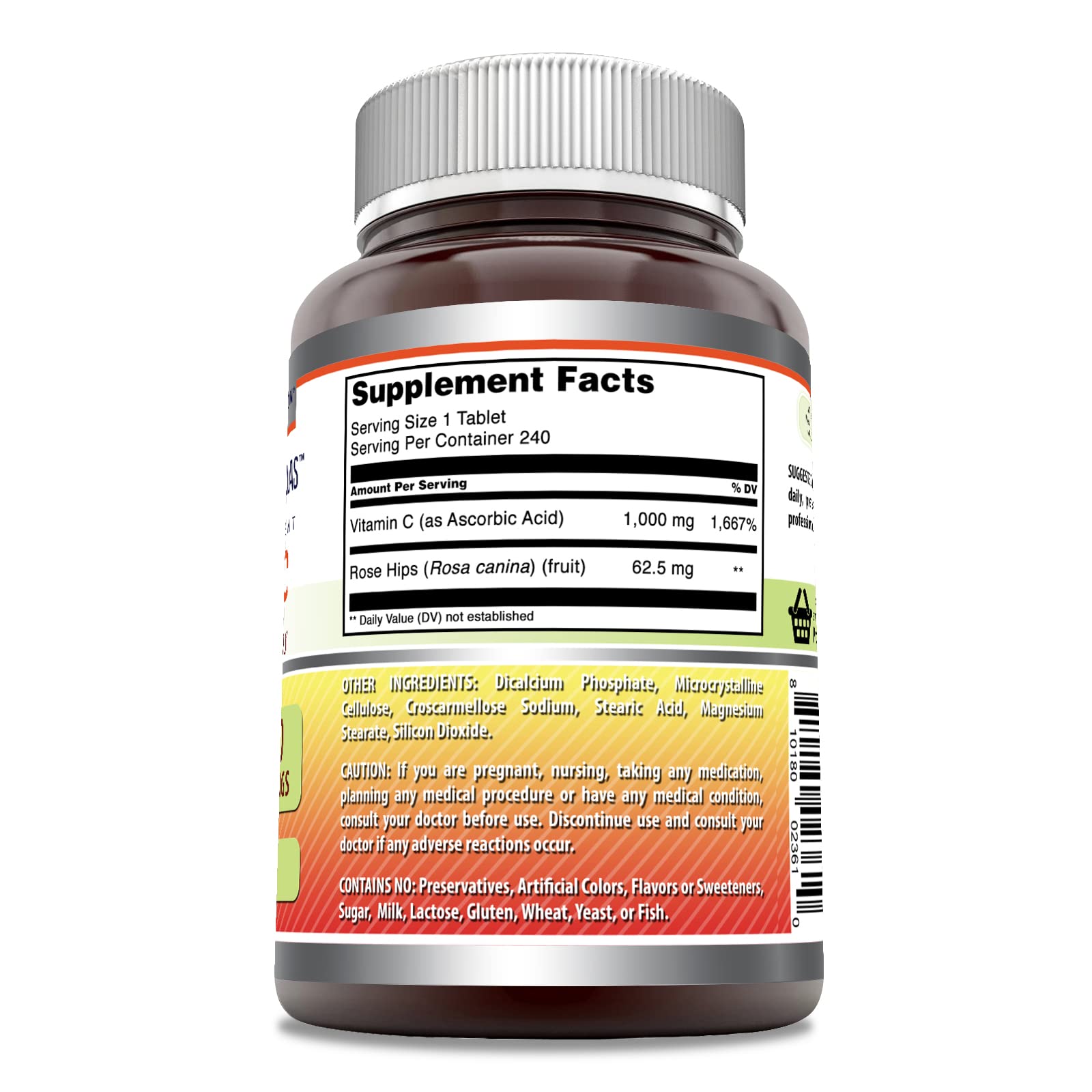 Foto 4 pulgar | Complementa 1000 Mg De Vitamina C De Amazing Formulas Con Escaramujo - Venta Internacional.