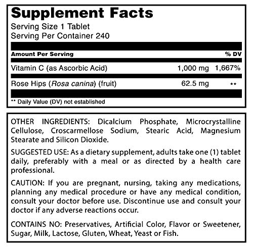 Foto 5 pulgar | Complementa 1000 Mg De Vitamina C De Amazing Formulas Con Escaramujo - Venta Internacional.