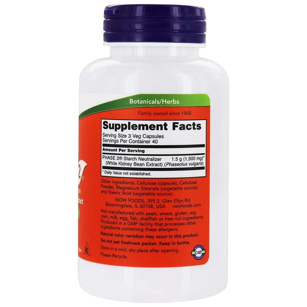 Foto 2 | Neutralizador De Almidón Supplement Now Foods Phase 2, 500 Mg, 120 Cápsulas - Venta Internacional.