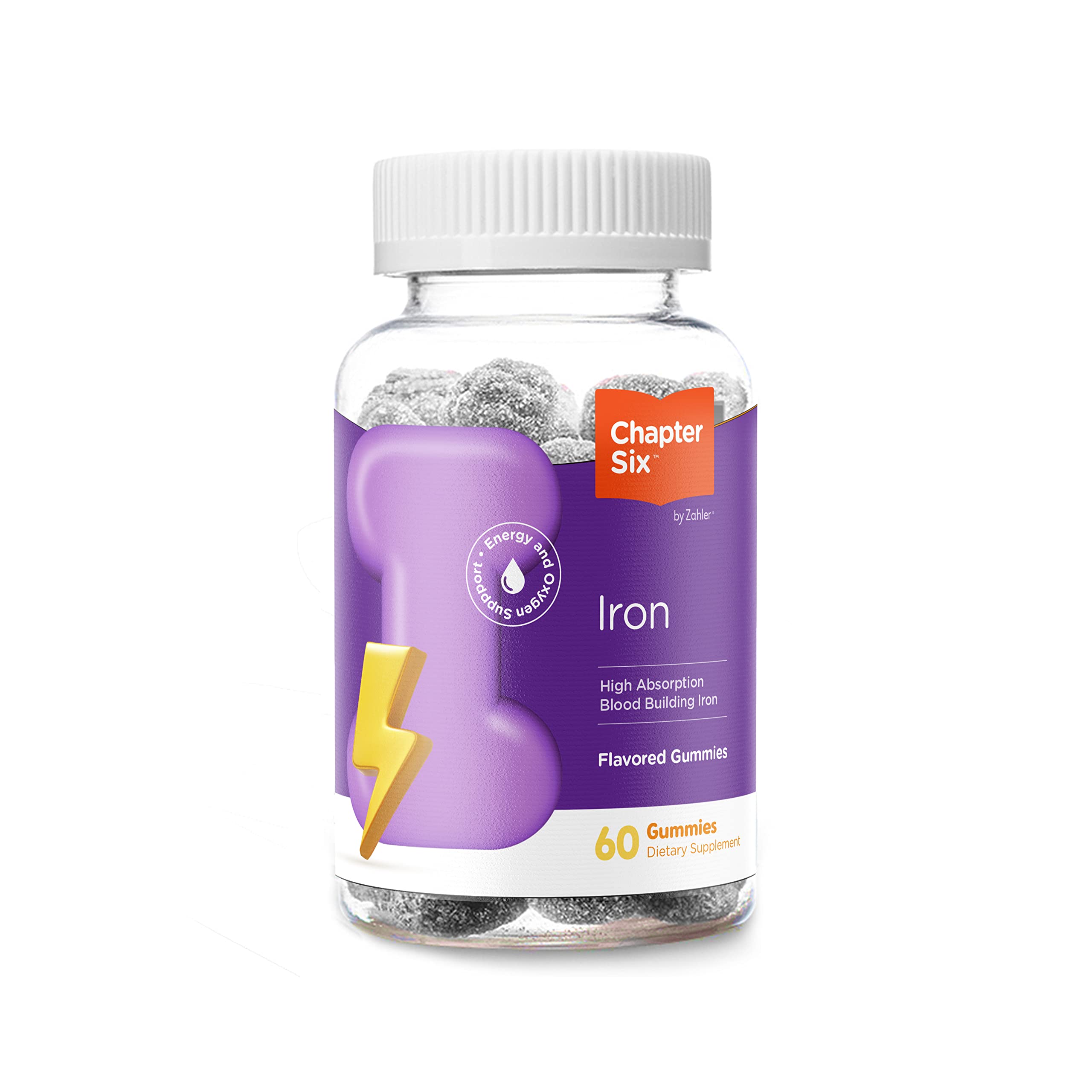 Suplemento De Gomitas De Hierro Chapter Six, 10 Mg Con Vitamina C, 60 Unidades - Venta Internacional.