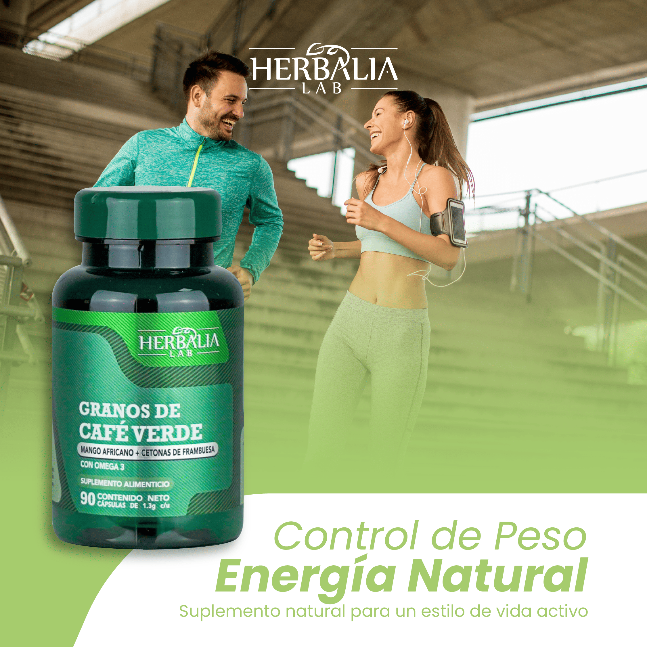 Foto 4 | Suplemento Alimenticio Herbalia Lab Granos de Café Verde Mango Africano Cetonas de Frambuesa y Omega 3