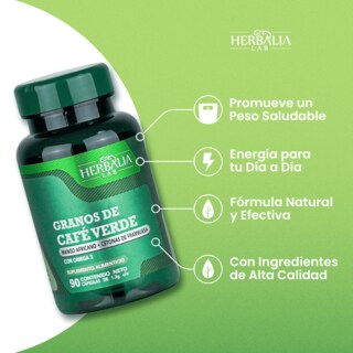 Foto 6 | Suplemento Alimenticio Herbalia Lab Granos de Café Verde Mango Africano Cetonas de Frambuesa y Omega 3