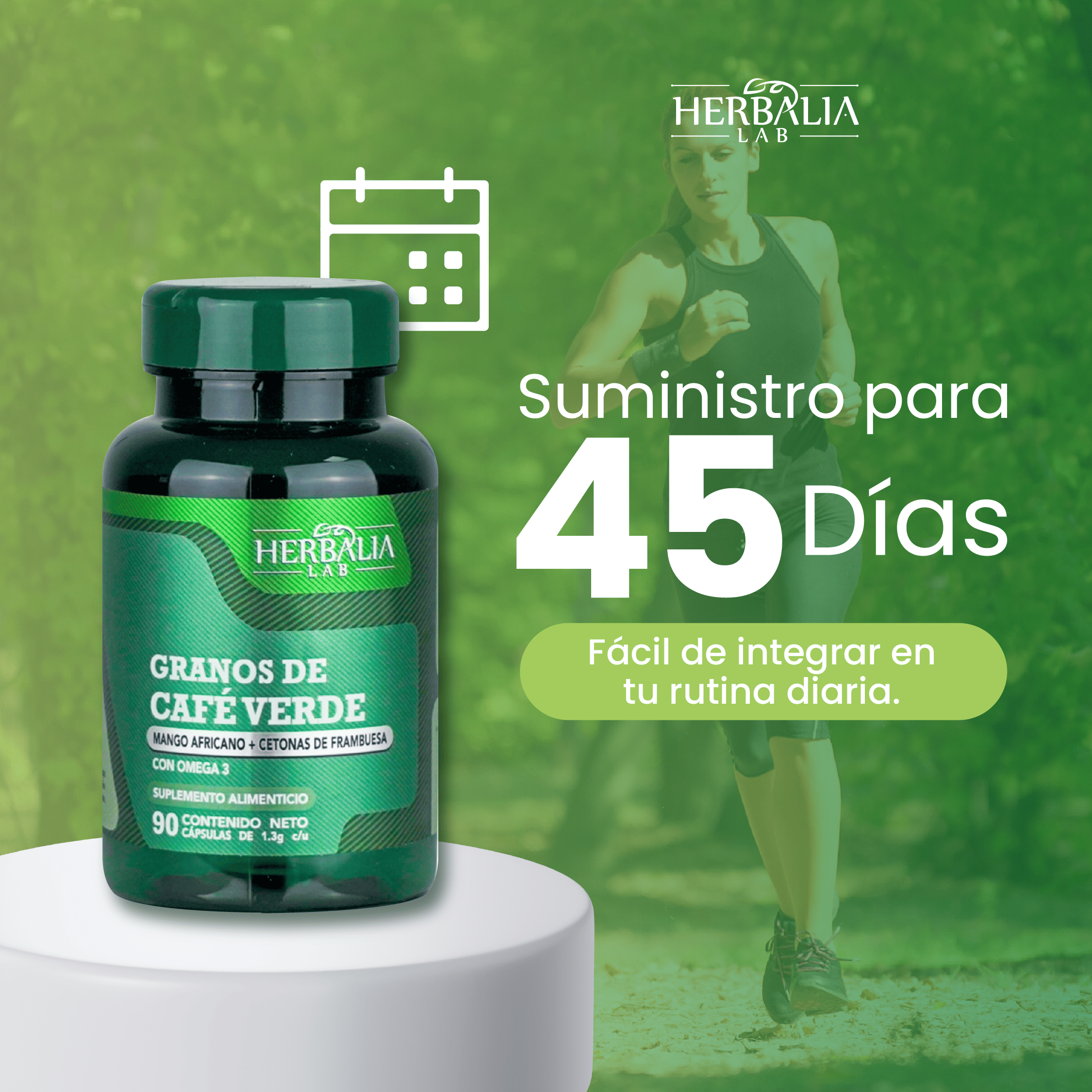 Foto 8 | Suplemento Alimenticio Herbalia Lab Granos de Café Verde Mango Africano Cetonas de Frambuesa y Omega 3