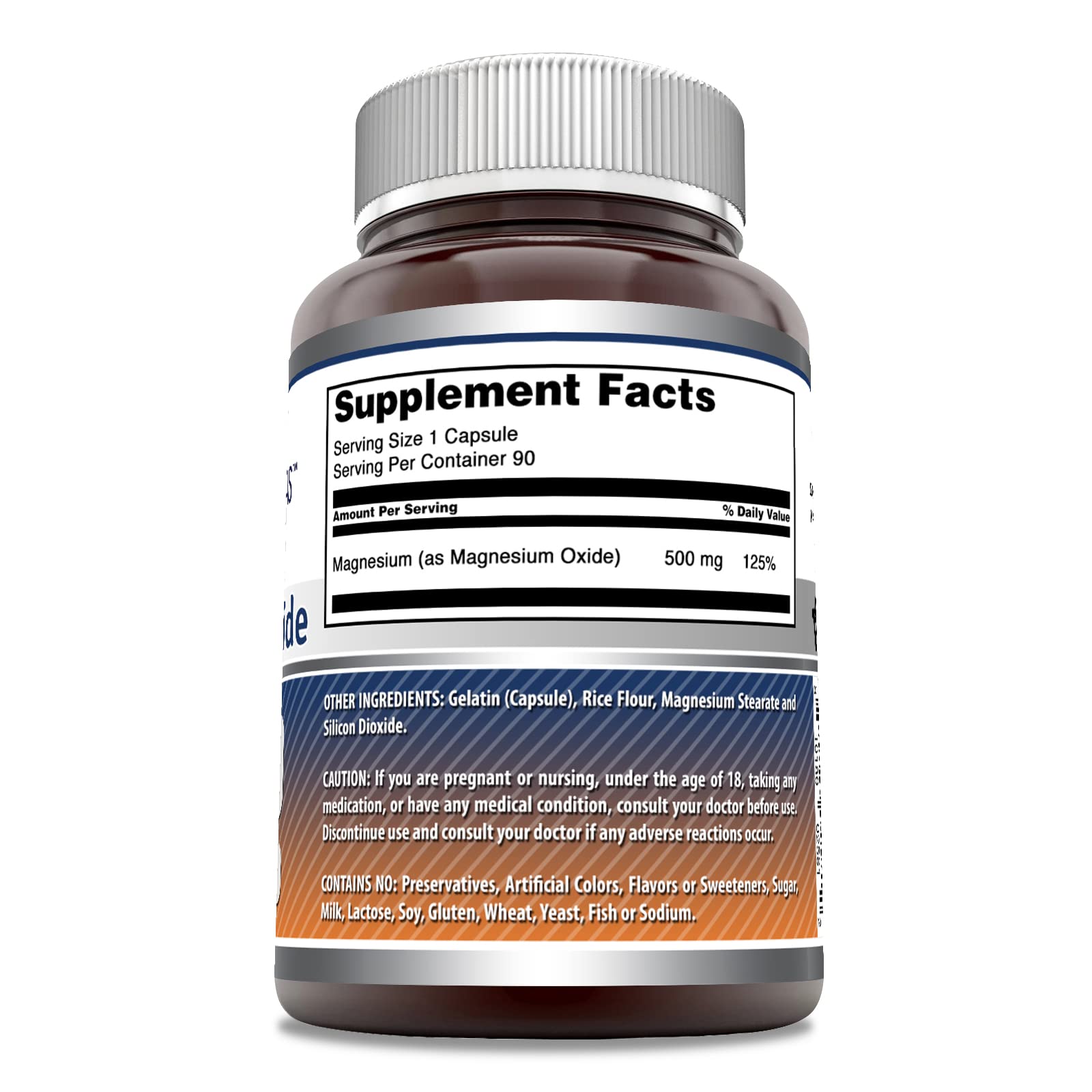 Foto 4 pulgar | Suplemento Amazing Formulas De Óxido De Magnesio 500 Mg 90 Cápsulas - Venta Internacional.