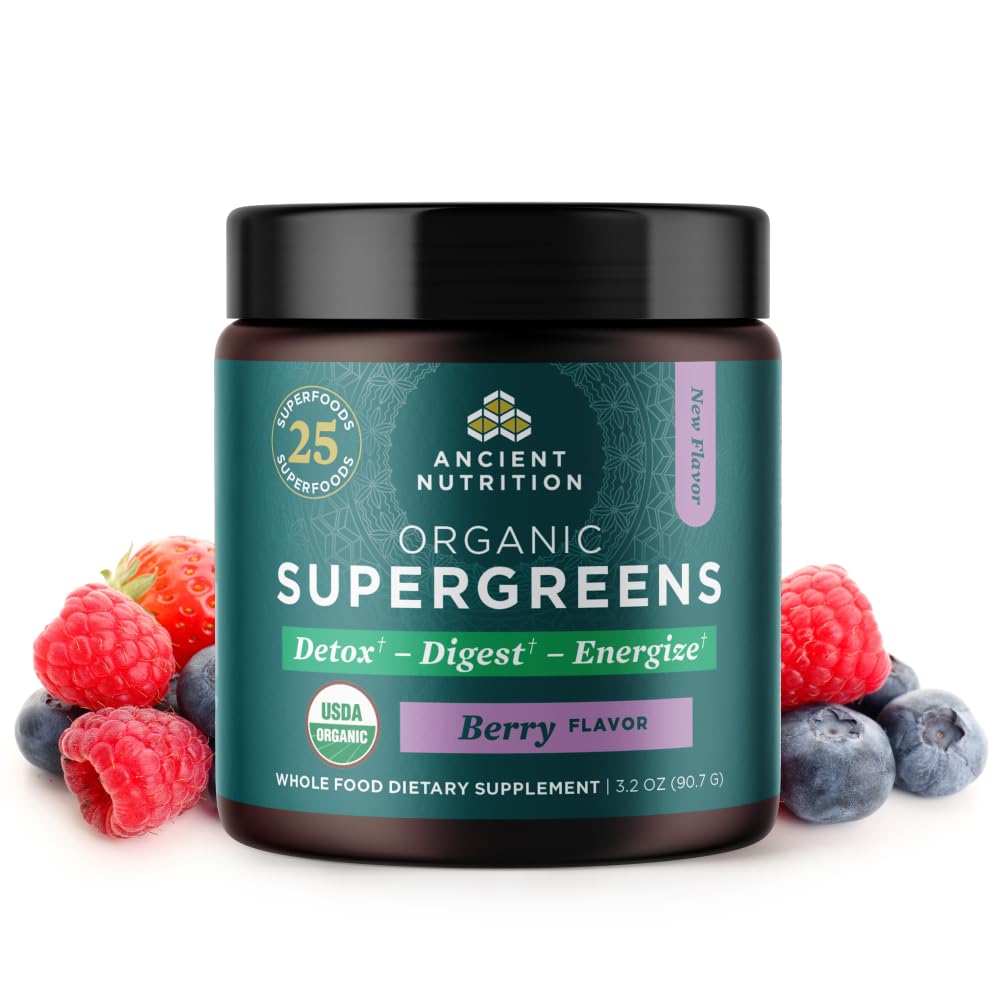 Foto 2 pulgar | Suplementos Ancient Nutrition Supergreens En Polvo, 90 Ml - Venta Internacional.
