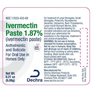 Foto 3 | Pasta Desparasitante Para Caballos Pasta De Ivermectina Dechra 1,87% - Venta Internacional.