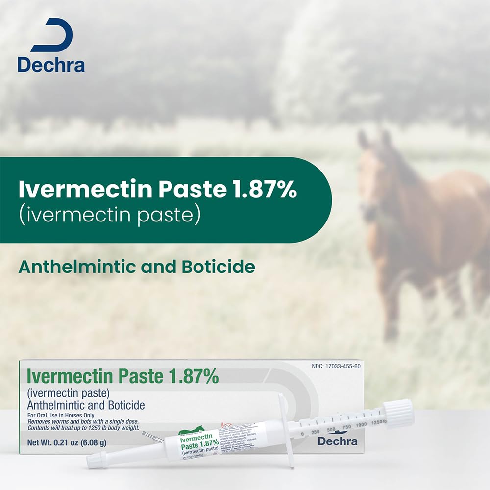 Foto 5 pulgar | Pasta Desparasitante Para Caballos Pasta De Ivermectina Dechra 1,87% - Venta Internacional.