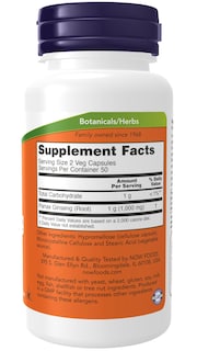 Foto 2 | Suplemento Now Foods Panax Ginseng 100 Cápsulas - Venta Internacional.