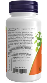 Foto 3 | Suplemento Now Foods Panax Ginseng 100 Cápsulas - Venta Internacional.
