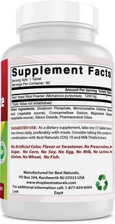 Foto 4 | Suplemento Best Naturals De Arroz De Levadura Roja 1200 Mg 120 Tabletas - Venta Internacional.