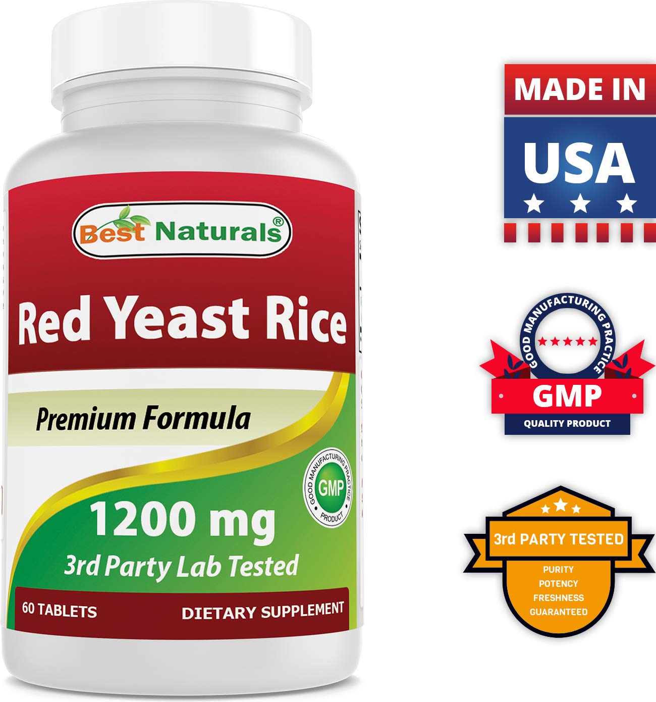 Foto 7 pulgar | Suplemento Best Naturals De Arroz De Levadura Roja 1200 Mg 120 Tabletas - Venta Internacional.