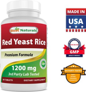 Foto 6 | Suplemento Best Naturals De Arroz De Levadura Roja 1200 Mg 120 Tabletas - Venta Internacional.