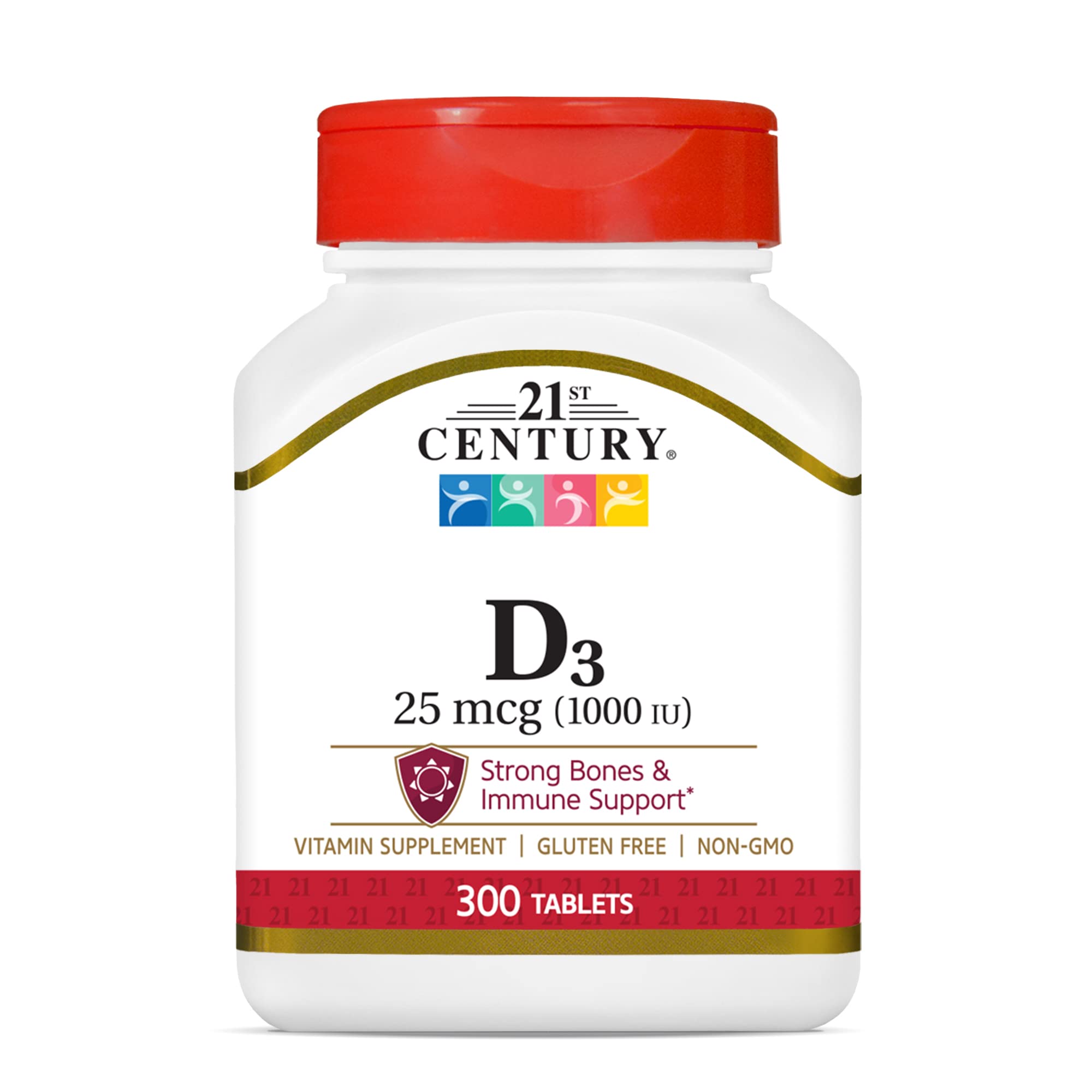 Suplemento 21st Century D En Tabletas De 1000 Ui, 300 Tabletas - Venta Internacional.