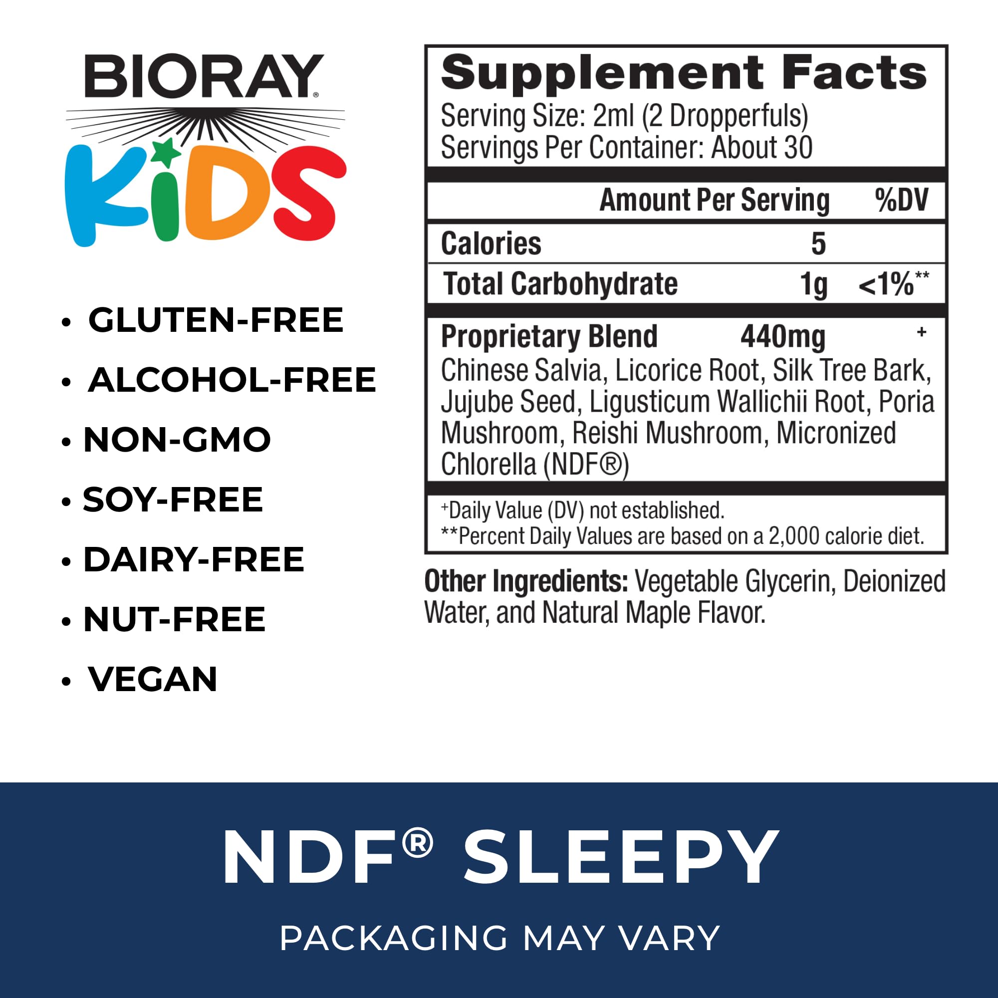 Foto 3 pulgar | Suplemento Bioray Kids Ndf Sabor A Arce, 60 Ml, Suministro Para 1-2 Meses - Venta Internacional.