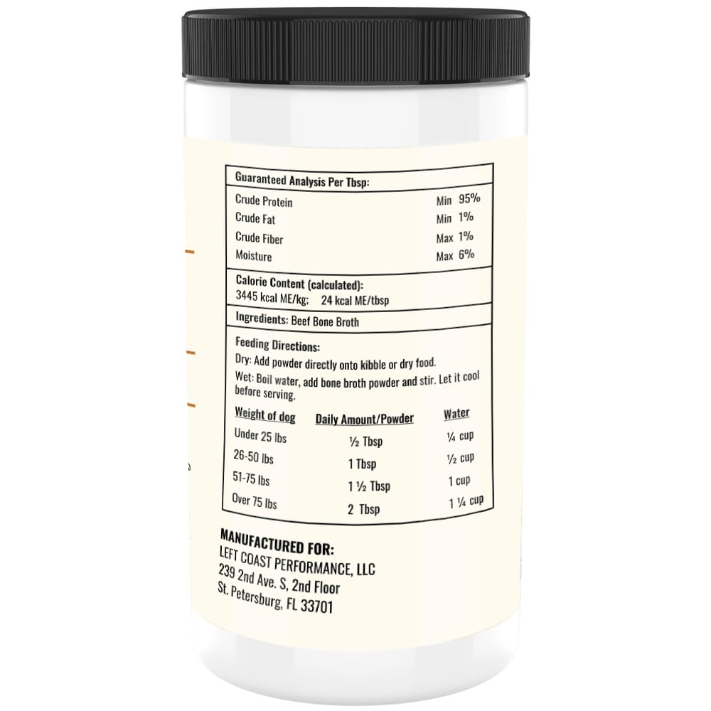Foto 3 pulgar | Caldo De Huesos En Polvo Left Coast Performance 250 Ml Para Perros - Venta Internacional.