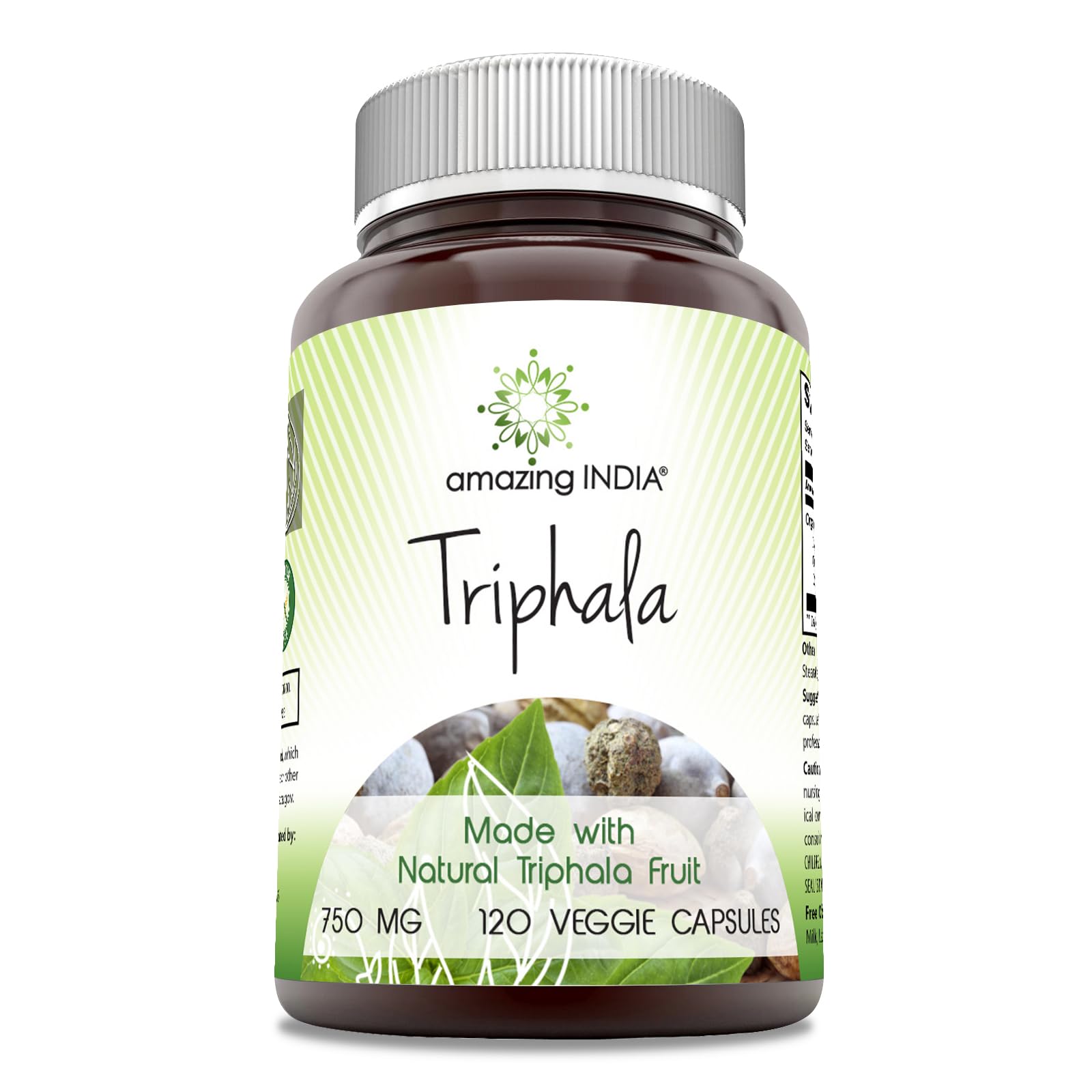 Foto 2 pulgar | Suplemento Amazing India Triphala Fruit 750 Mg 120 Cápsulas - Venta Internacional.