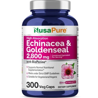 Foto 1 | Suplemento Nusapure Echinacea Goldenseal 2.800 Mg 300 Cápsulas - Venta Internacional.