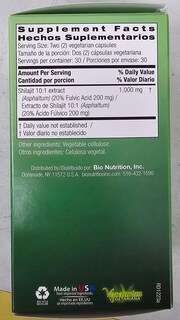 Foto 7 | Suplemento Dietético Bio Nutrition Shilajit 60 Cápsulas Vegetarianas - Venta Internacional.