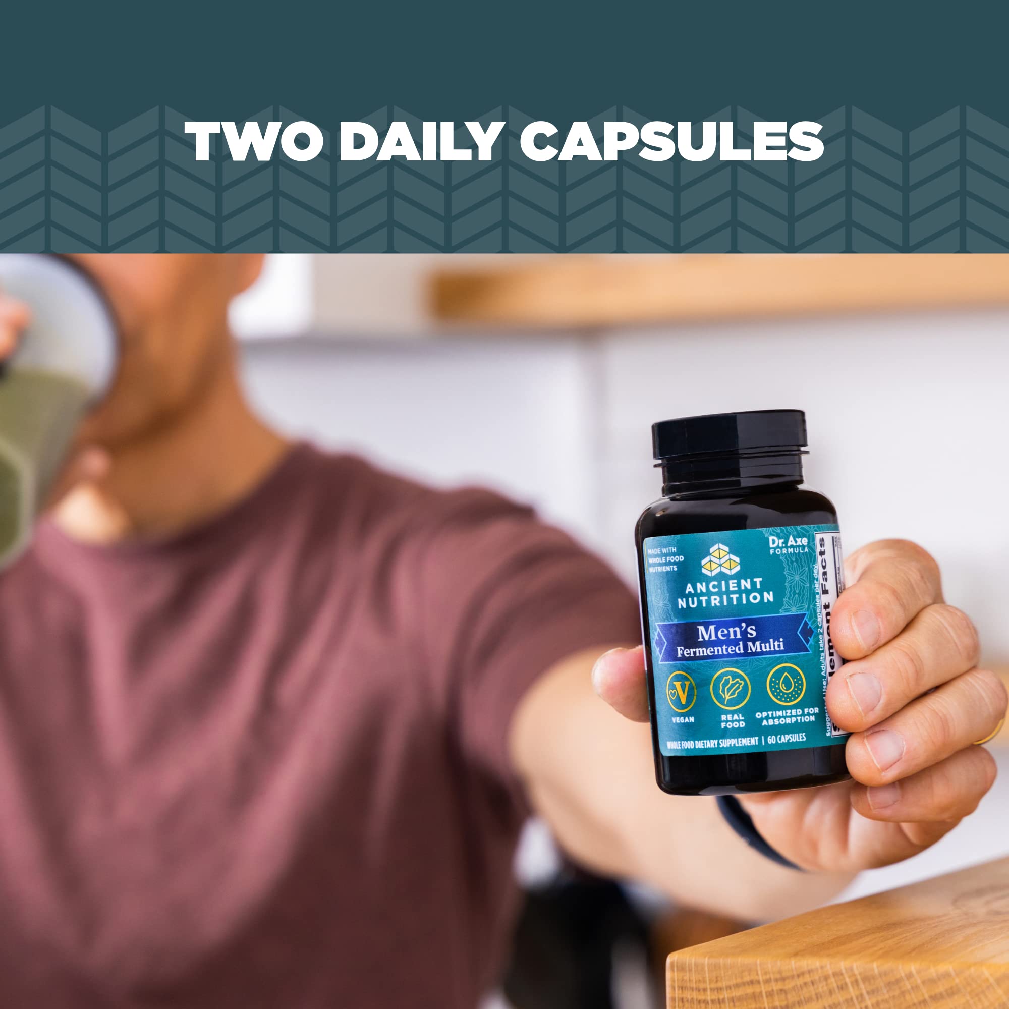 Foto 6 | Suplemento Multivitamínico Ancient Nutrition Para Hombres, 60 Unidades - Venta Internacional.