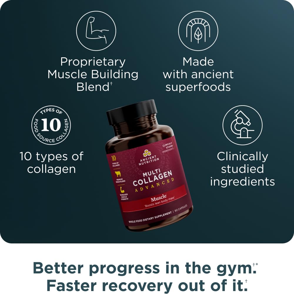 Foto 4 pulgar | Suplemento De Proteína De Colágeno Avanzada De Ancient Nutrition 90 Cápsulas - Venta Internacional.