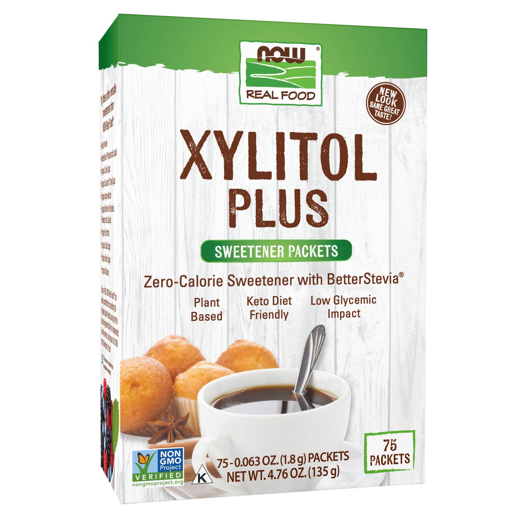Foto 2 pulgar | Paquetes De Edulcorantes Now Foods Xylitol Plus Con Betterstevia 75 - Venta Internacional.