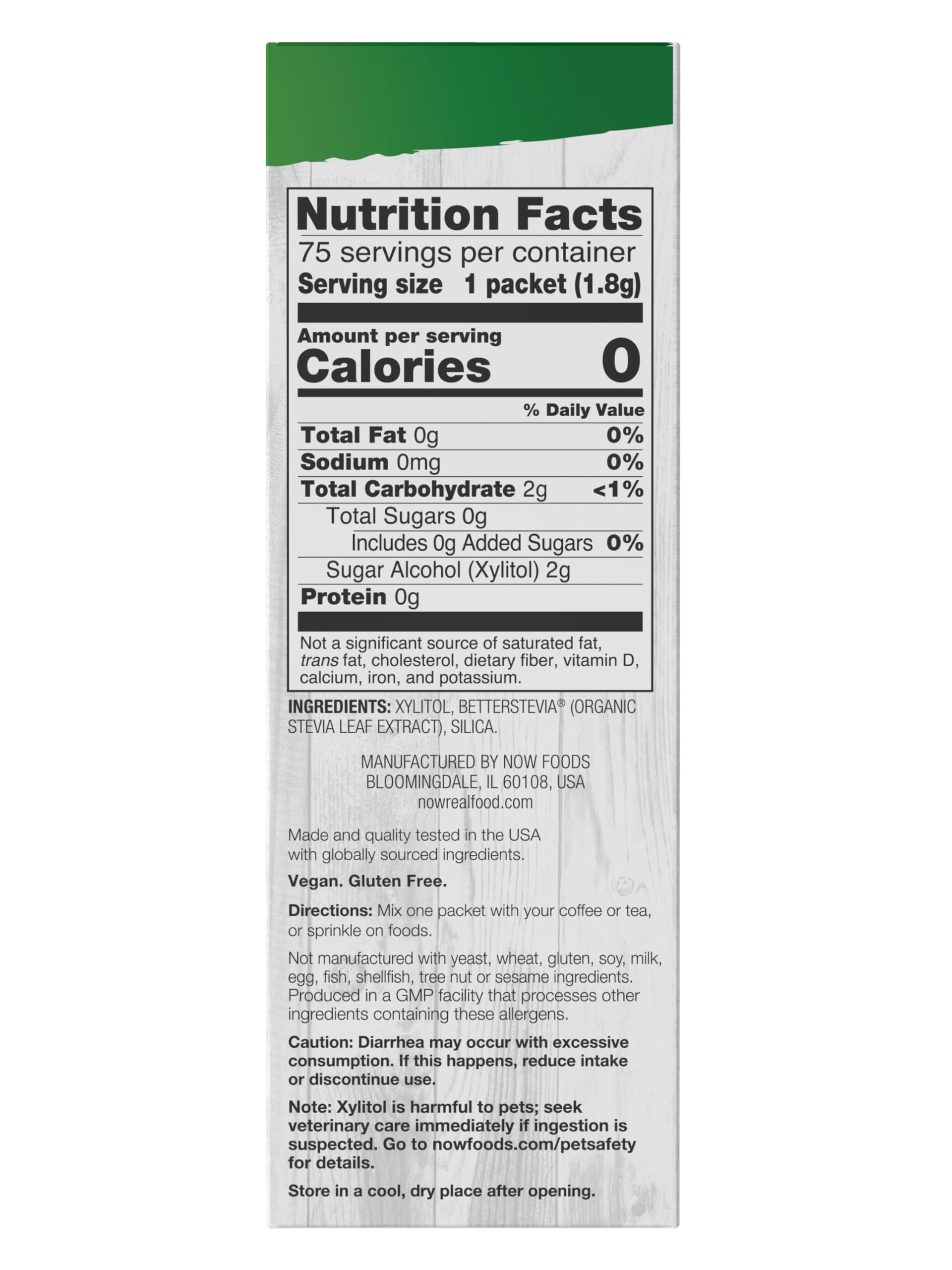 Foto 3 pulgar | Paquetes De Edulcorantes Now Foods Xylitol Plus Con Betterstevia 75 - Venta Internacional.