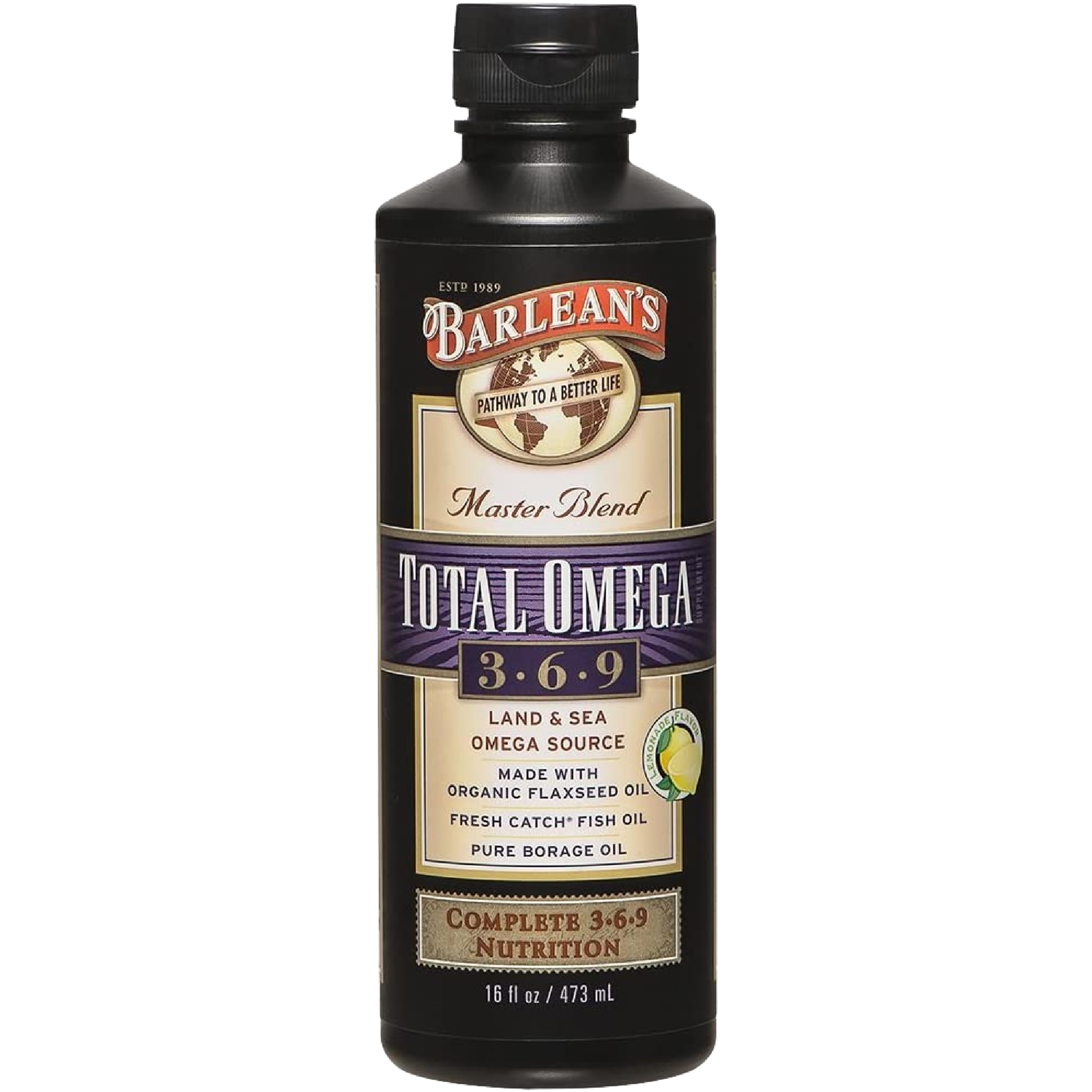 Foto 1 | Suplemento De Aceite De Pescado Líquido Barlean's Total Omega 3 6 9 480 Ml - Venta Internacional.