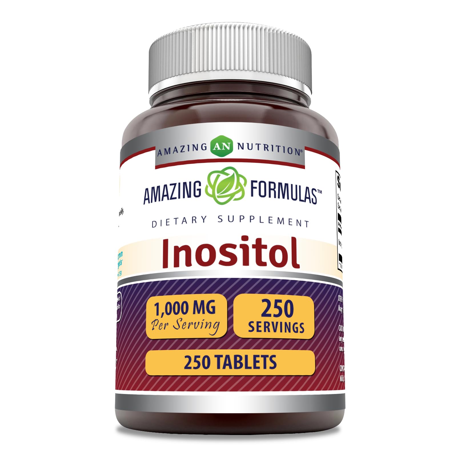 Foto 2 pulgar | Suplemento Amazing Formulas, Tabletas De Inositol De 1000 Mg, 250 Unidades - Venta Internacional.