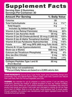 Foto 2 | Gomitas Multivitamínicas Pink Para Mujeres Con Colágeno Y Biotina - Venta Internacional.