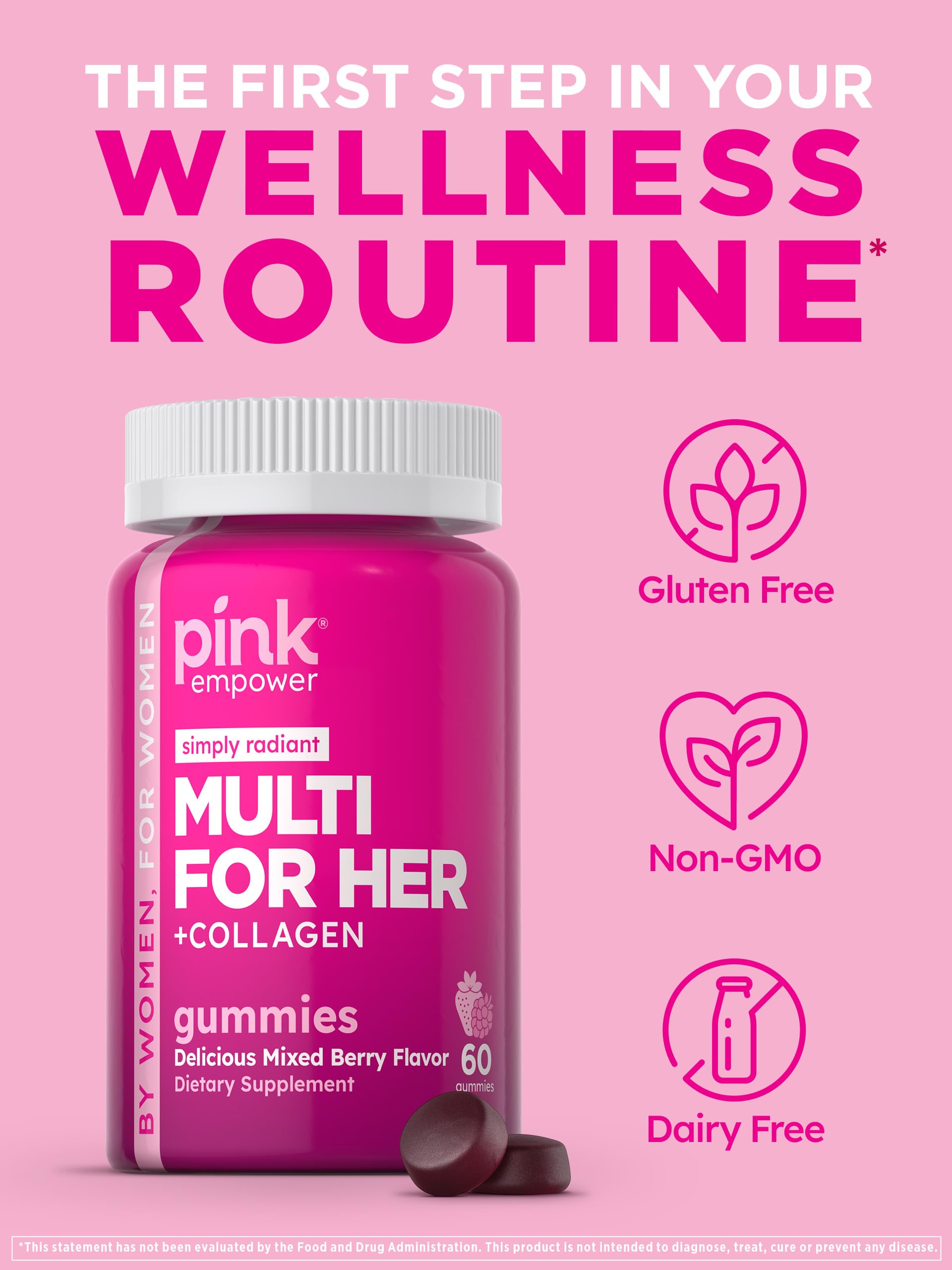 Foto 5 pulgar | Gomitas Multivitamínicas Pink Para Mujeres Con Colágeno Y Biotina - Venta Internacional.