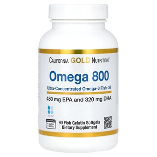 Foto 1 | Suplemento De Aceite De Pescado Omega 800 De California Gold Nutrition 90 Cápsulas Blandas - Venta Internacional.