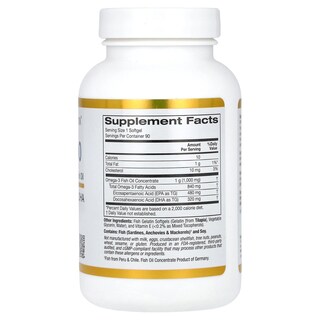 Foto 2 | Suplemento De Aceite De Pescado Omega 800 De California Gold Nutrition 90 Cápsulas Blandas - Venta Internacional.