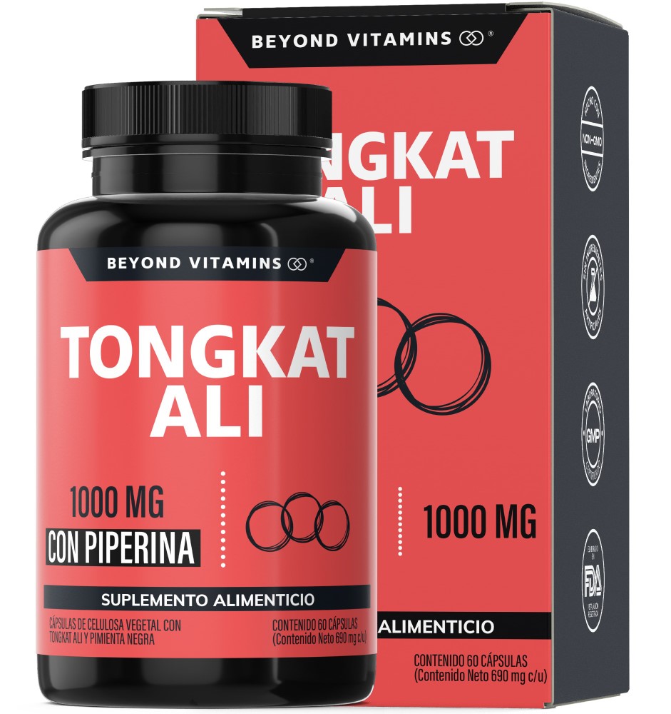 Foto 2 pulgar | Suplemento Alimenticio Tongkat Ali 1000 Mg Con Extracto De Piperina Al 95% Beyond Vitamins 60 Cápsulas
