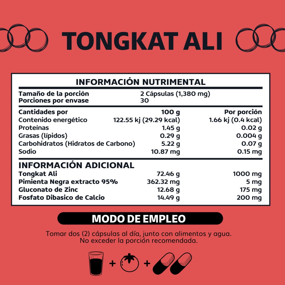 Foto 7 pulgar | Suplemento Alimenticio Tongkat Ali 1000 Mg Con Extracto De Piperina Al 95% Beyond Vitamins 60 Cápsulas
