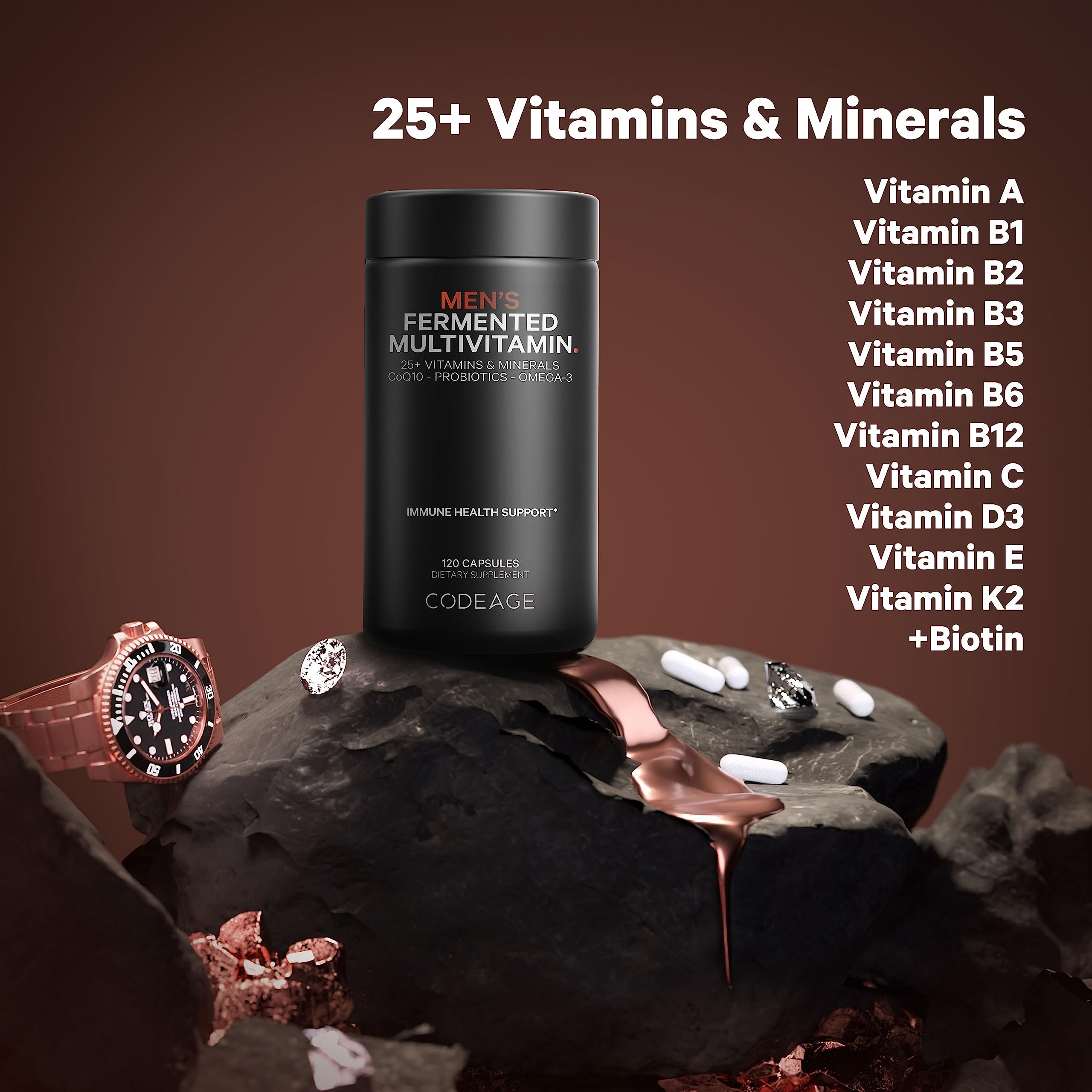 Foto 4 pulgar | Suplemento Multivitamínico Codeage Men's 25+ Con Más De 25 Vitaminas - Venta Internacional.