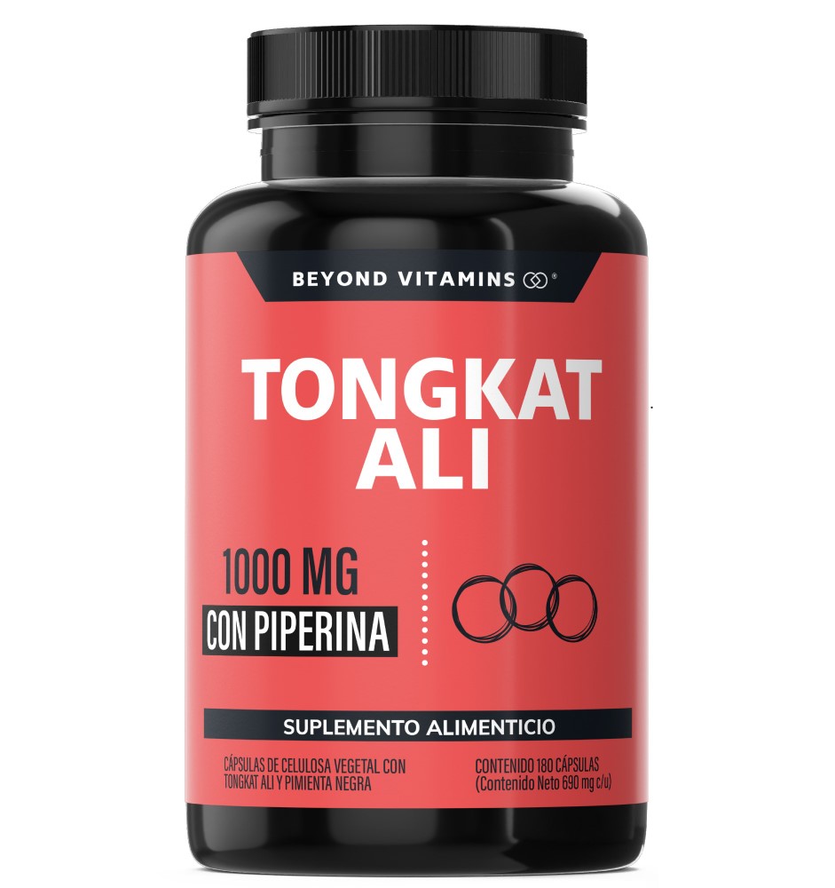 Suplemento Alimenticio Tongkat Ali 1000 Mg Con Extracto De Piperina Al 95% Beyond Vitamins 180 Cápsulas