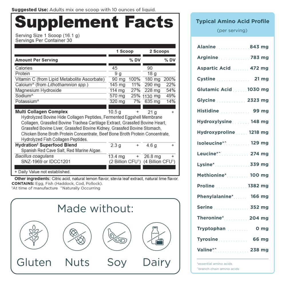 Foto 7 pulgar | Proteína De Colágeno En Polvo Ancient Nutrition Hydrate 30 Porciones - Venta Internacional.