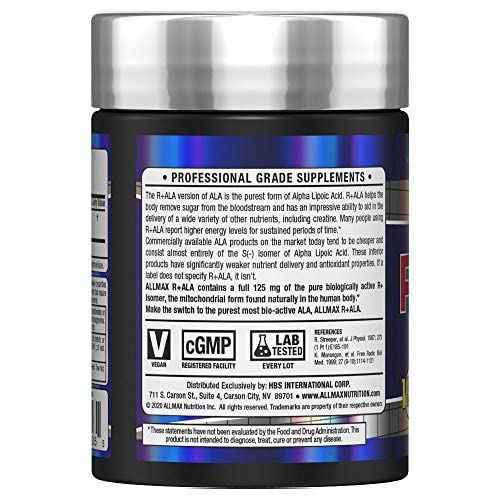 Foto 4 | Suplemento Allmax Nutrition R+ala 60 Cápsulas - Venta Internacional.