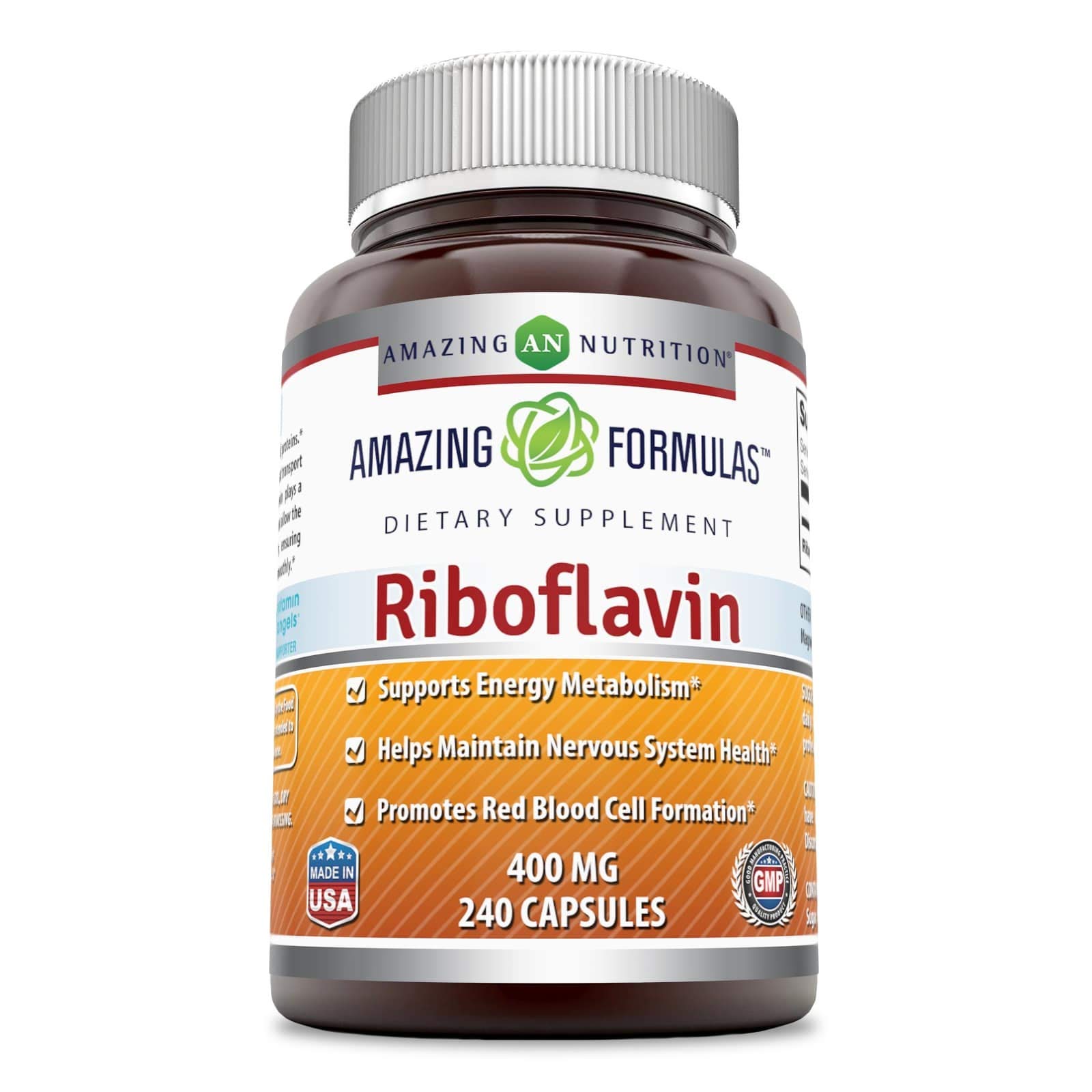 Foto 1 | Suplemento Amazing Formulas, Riboflavina, 400 Mg, 240 Cápsulas - Venta Internacional.
