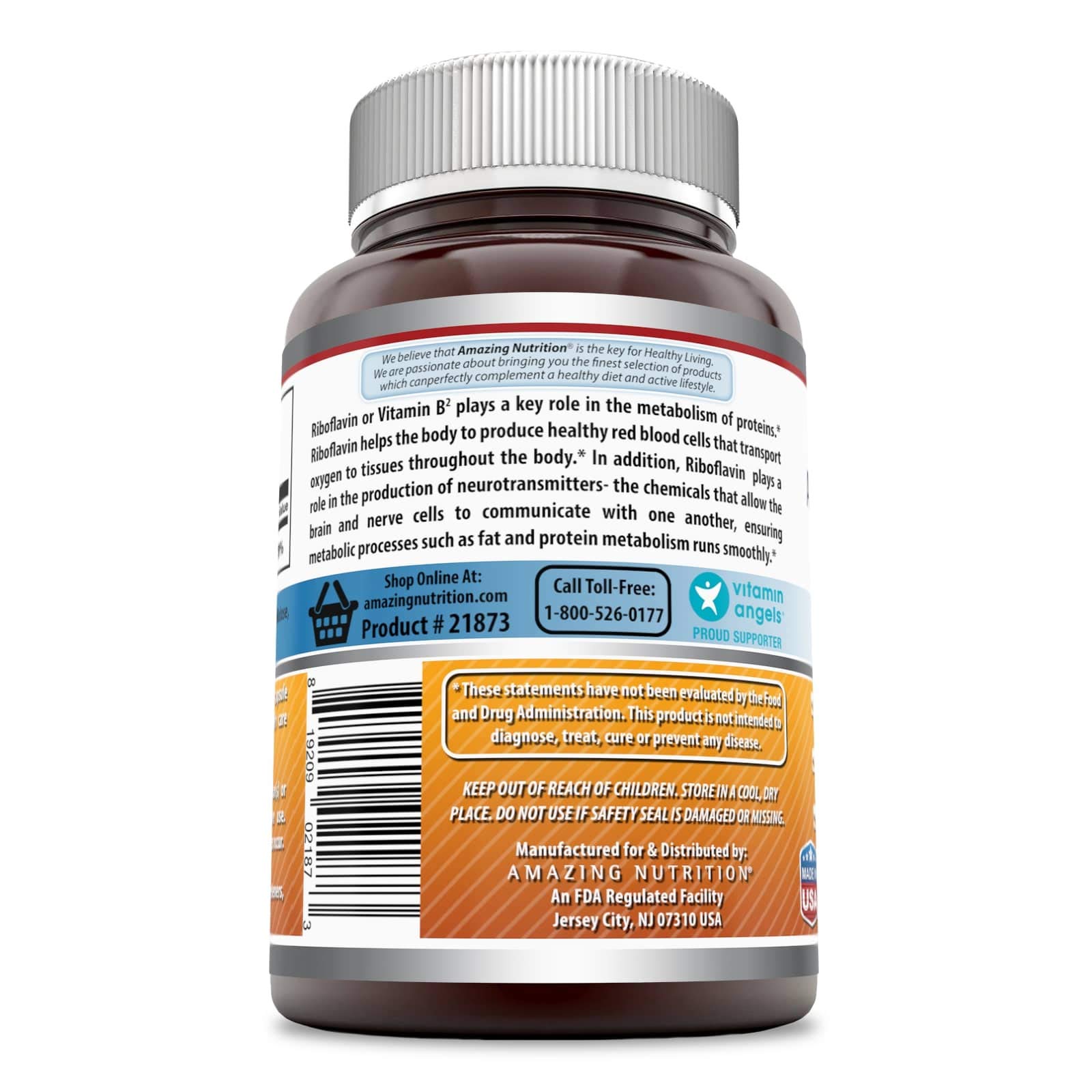 Foto 3 pulgar | Suplemento Amazing Formulas, Riboflavina, 400 Mg, 240 Cápsulas - Venta Internacional.