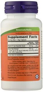 Foto 2 | Suplemento Now Foods Extracto De Té Verde 400 Mg 60% 100 Cápsulas - Venta Internacional.